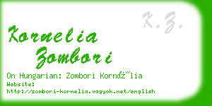kornelia zombori business card